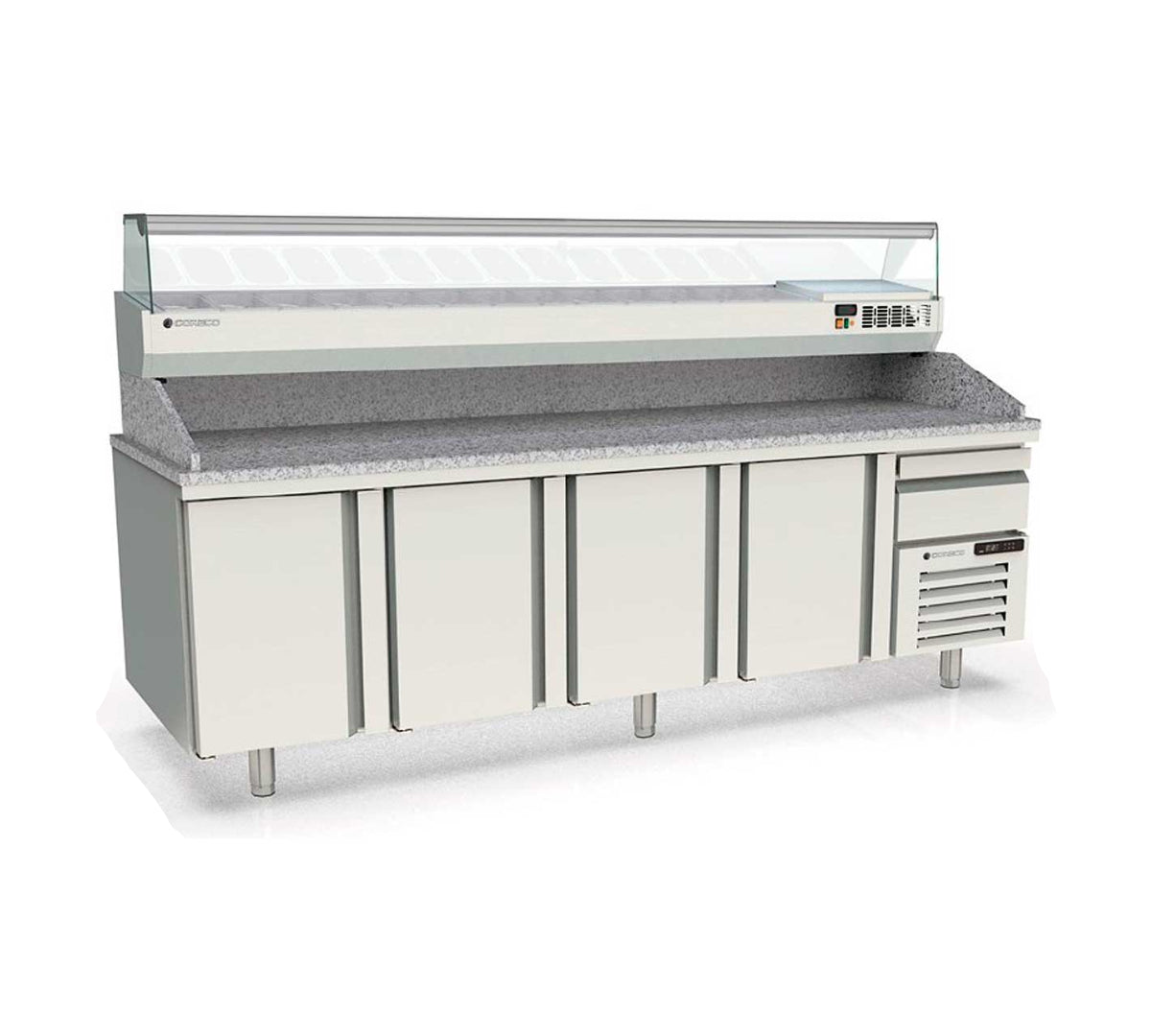 CORECO - MESA FRÍA PIZZA CAJÓN NEUTRO 4 PUERTAS MR80-265
