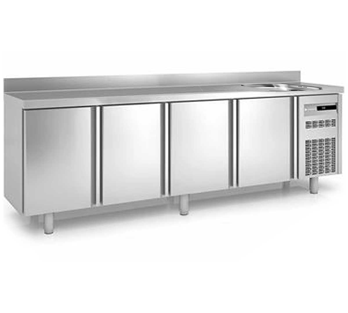 CORECO – MESA FRIA SNACK FREGADERO 4 PUERTAS MRSF-250 – GAMA 600