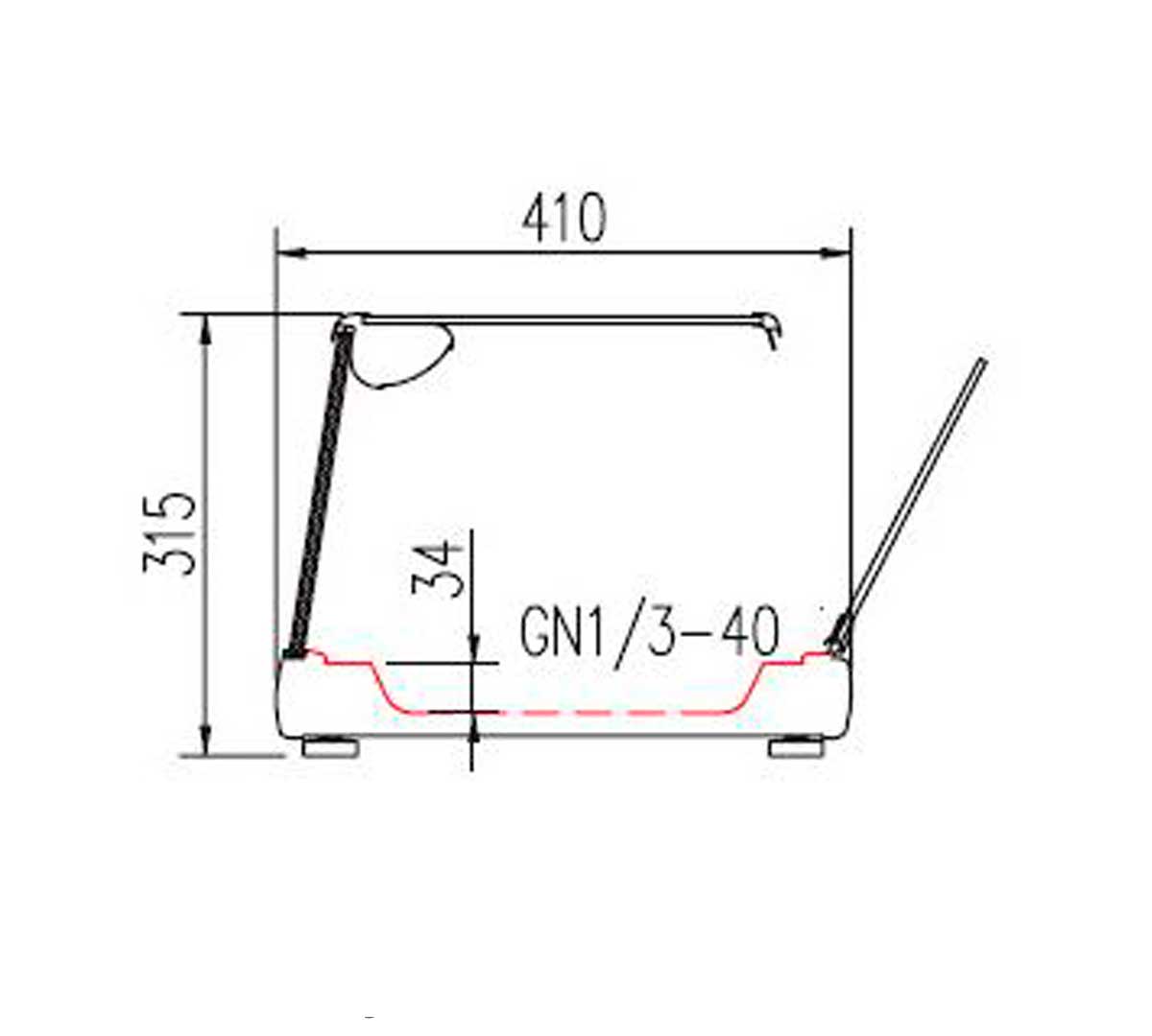 CORECO - VITRINA DE TAPAS APERTURA FRONTAL CRISTAL PLANO BPCA