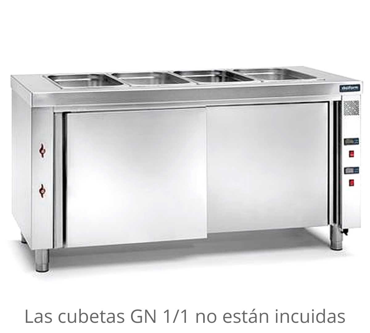 DISTFORM - MESA BAÑO MARÍA CON RESERVA CALIENTE 700 - FONDO 70CM