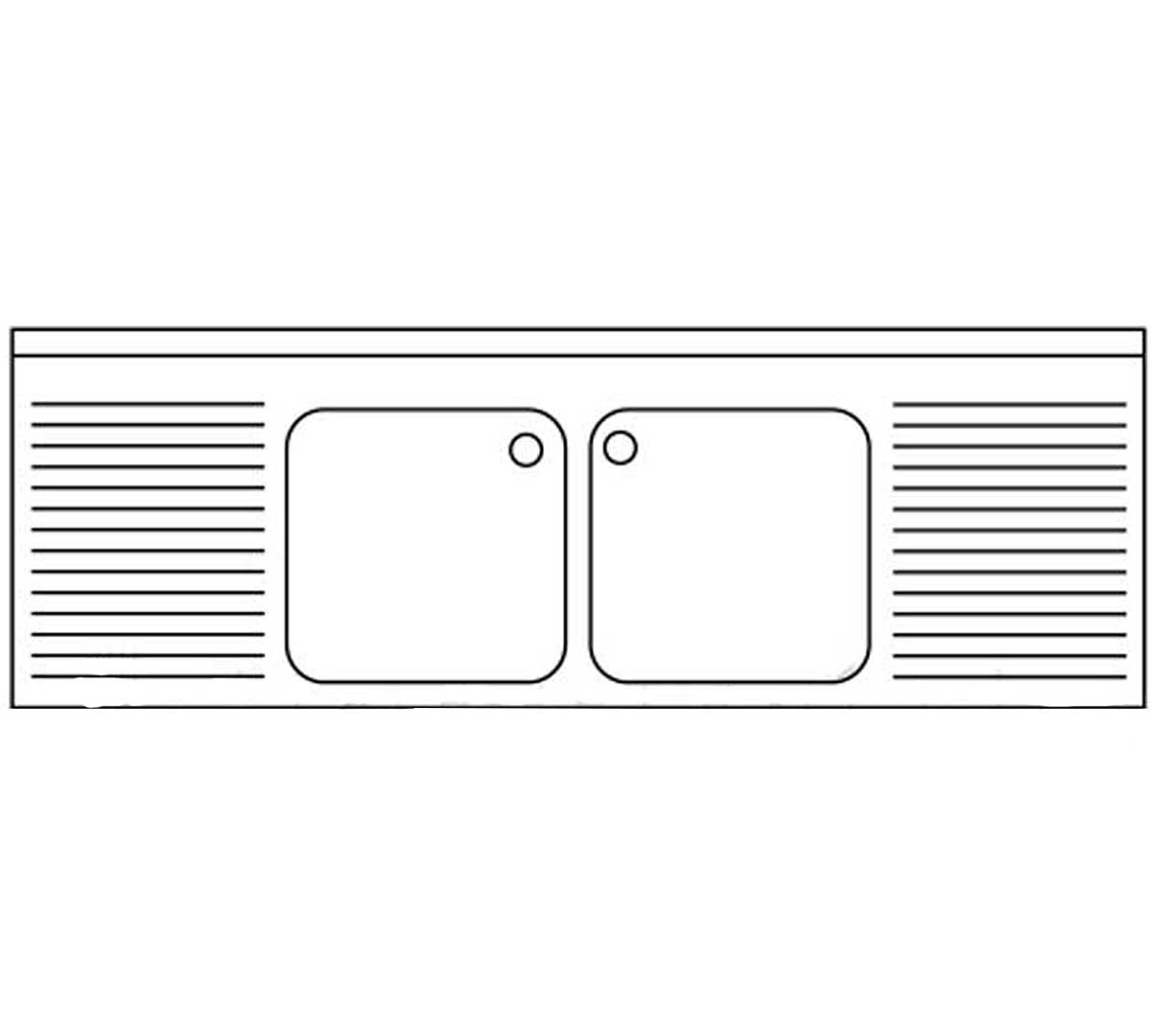 DISTFORM - FREGADERO GAMA 700 CON BASTIDOR SIN ESTANTE