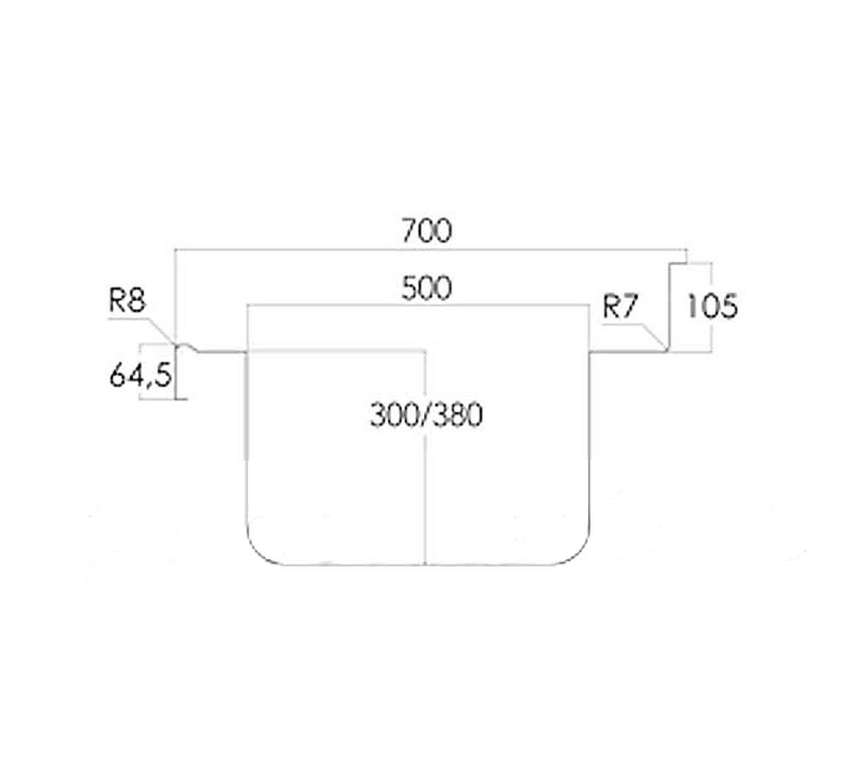 DISTFORM - FREGADERO GAMA 700 GRAN CAPACIDAD CON BASTIDOR Y PUERTAS