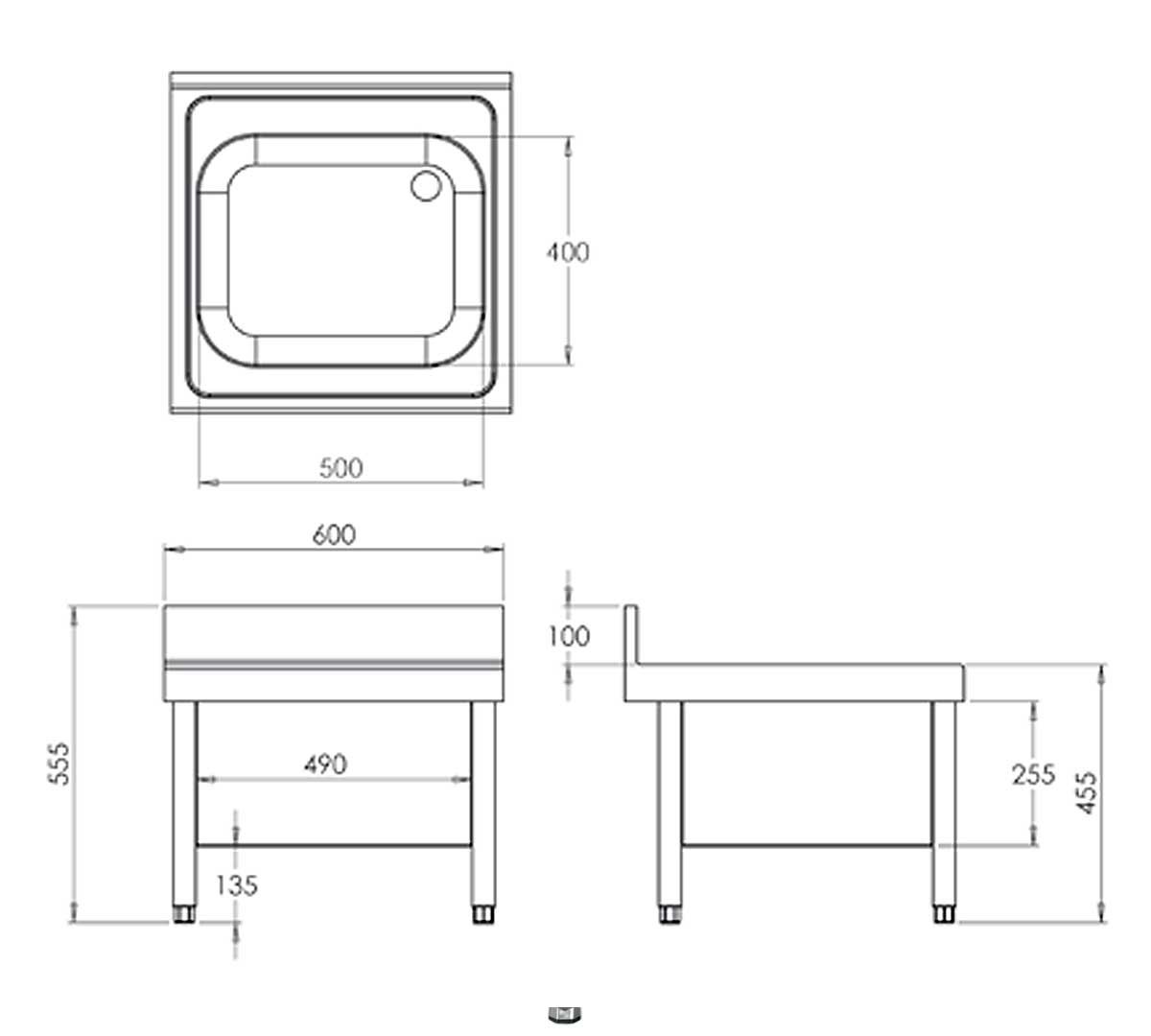 DISTFORM - FREGADERO GAMA 600 VERTEDERO