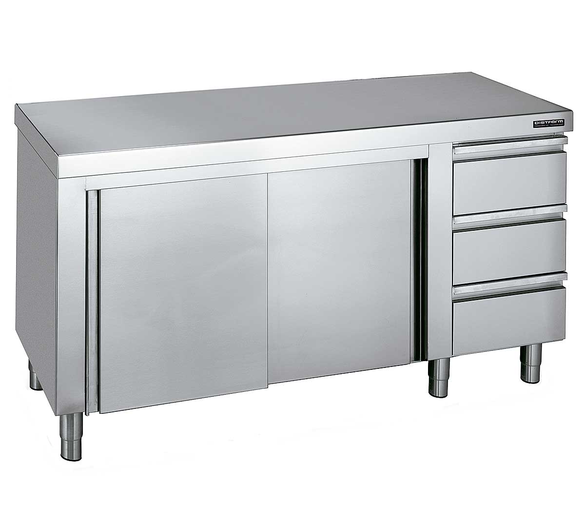 DISTFORM - MUEBLE CENTRAL CON CAJONES Y PUERTAS CORREDERAS