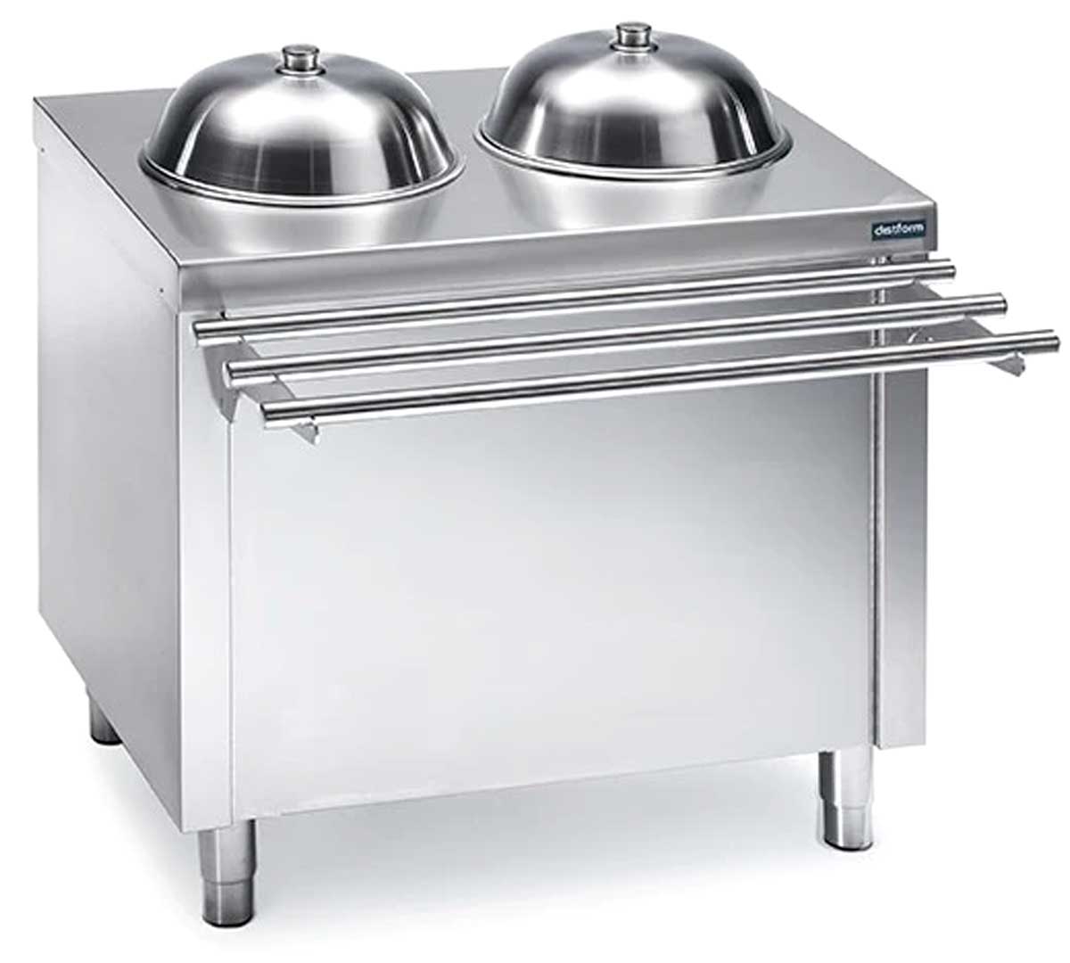 DISTFORM - SELF DISPENSADOR CALIENTE PARA PLATOS DOBLE - CAPACIDAD 130 PLATOS