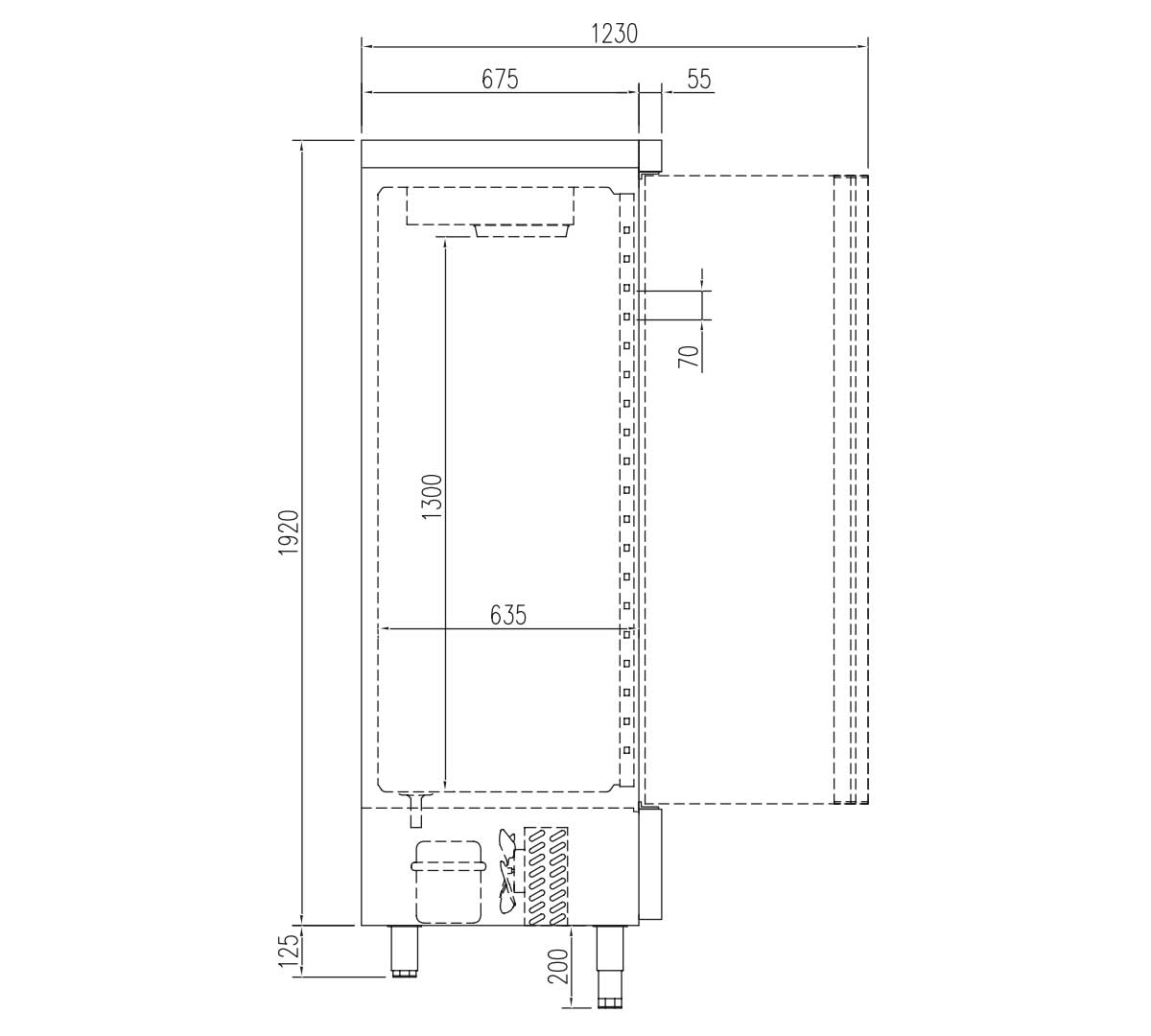 DOCRILUC ARMARIO CONGELADOR SNACK ARC-55 E