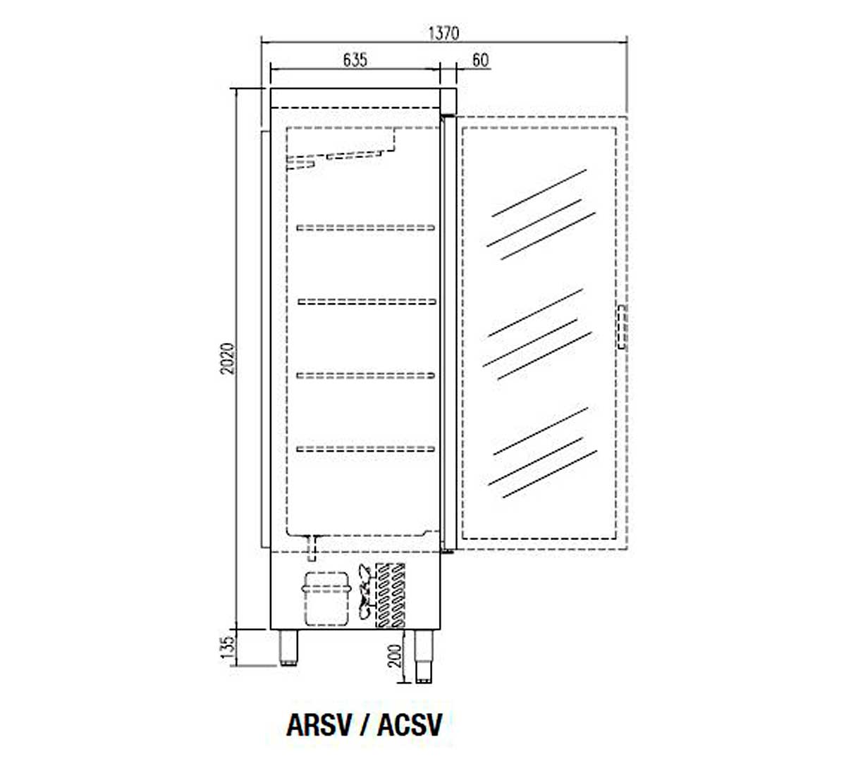 DOCRILUC - ARMARIO CONGELADOR SNACK ACSV-75-1
