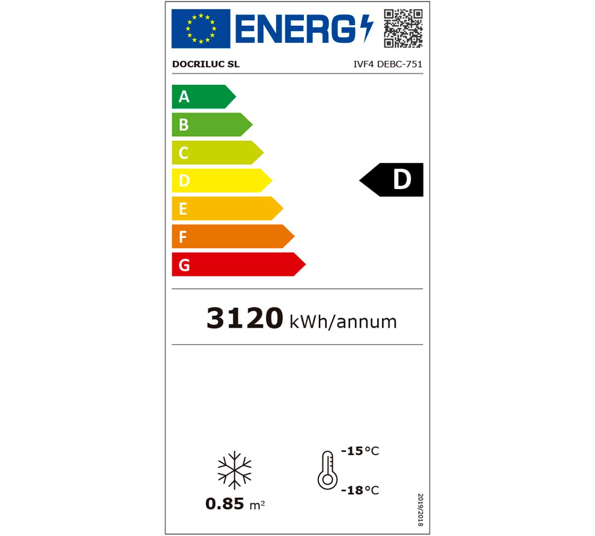 DOCRILUC - ARMARIO EXPOSITOR DE CONGELADOS DEBC-751