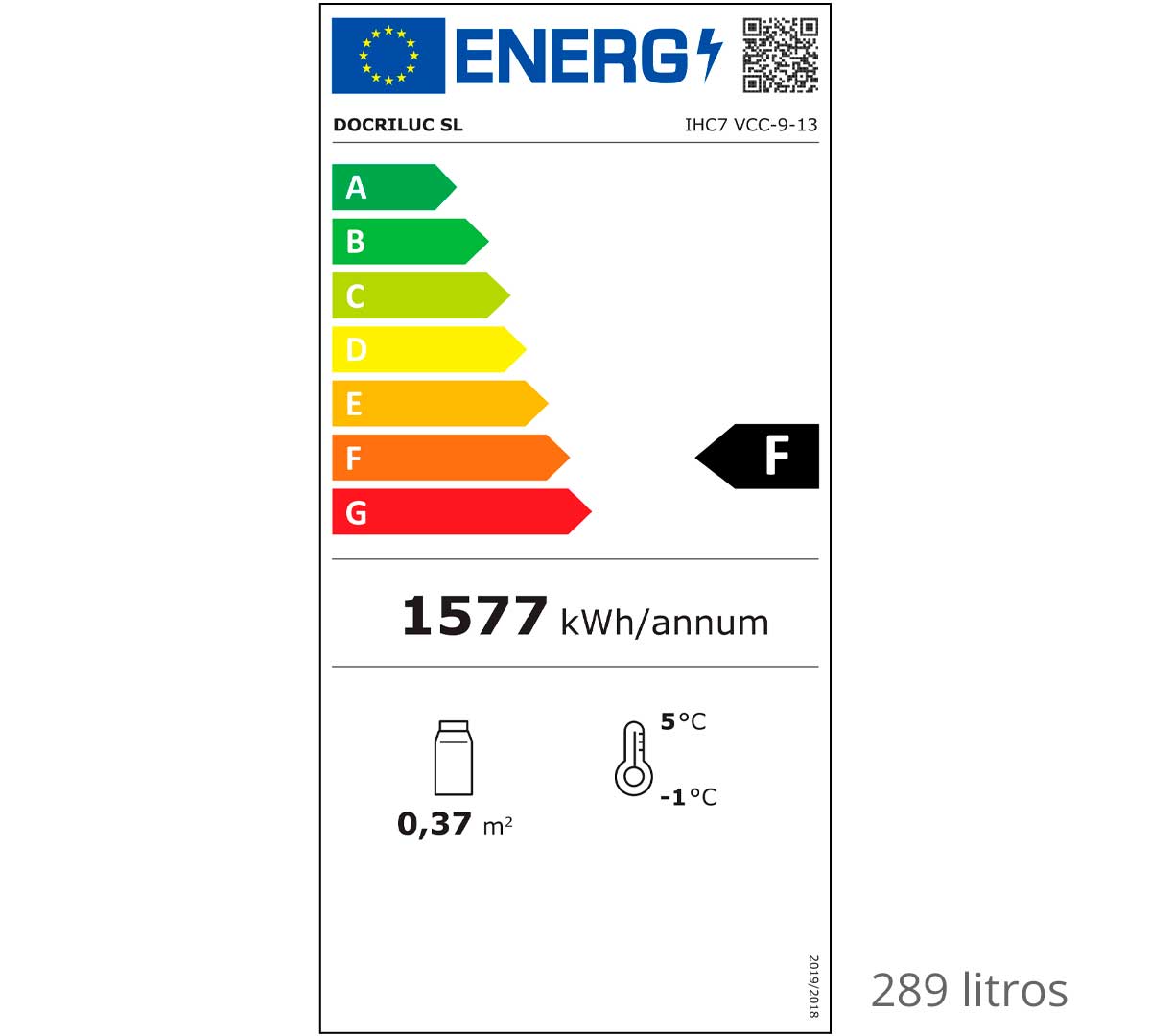 DOCRILUC VITRINA EXPOSITORA CERRADA LUNNARIS VCC-9