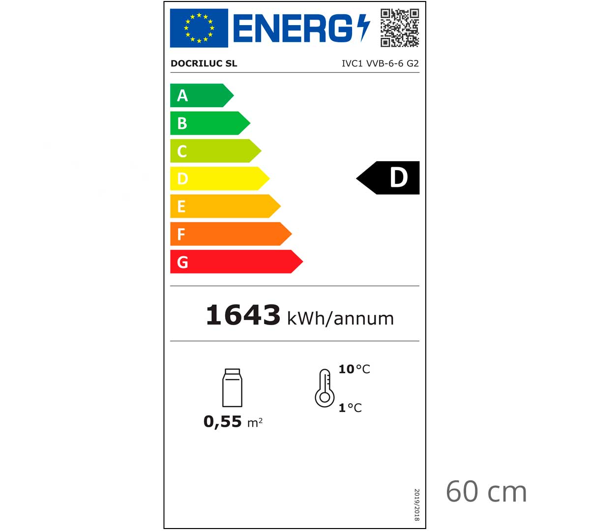 DOCRILUC - VITRINA SEMIMURAL PARA CHOCOLATE INSIGNIA VVB-R