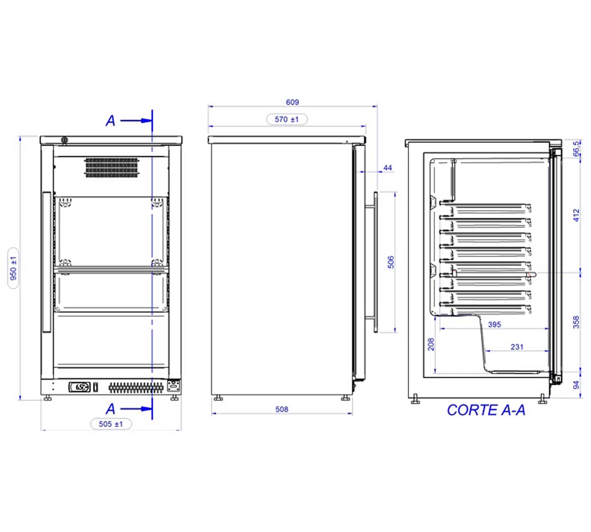 EDENOX - ARMARIO EXPOSITOR DE VINO APV-501-C
