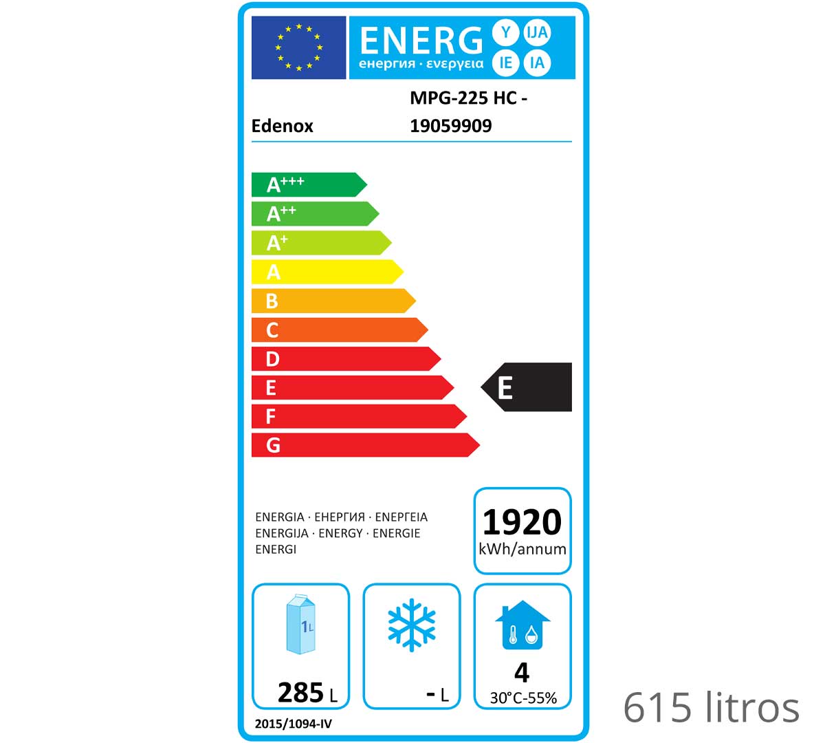 EDENOX - MESA REFRIGERADA MPG- 225 HC