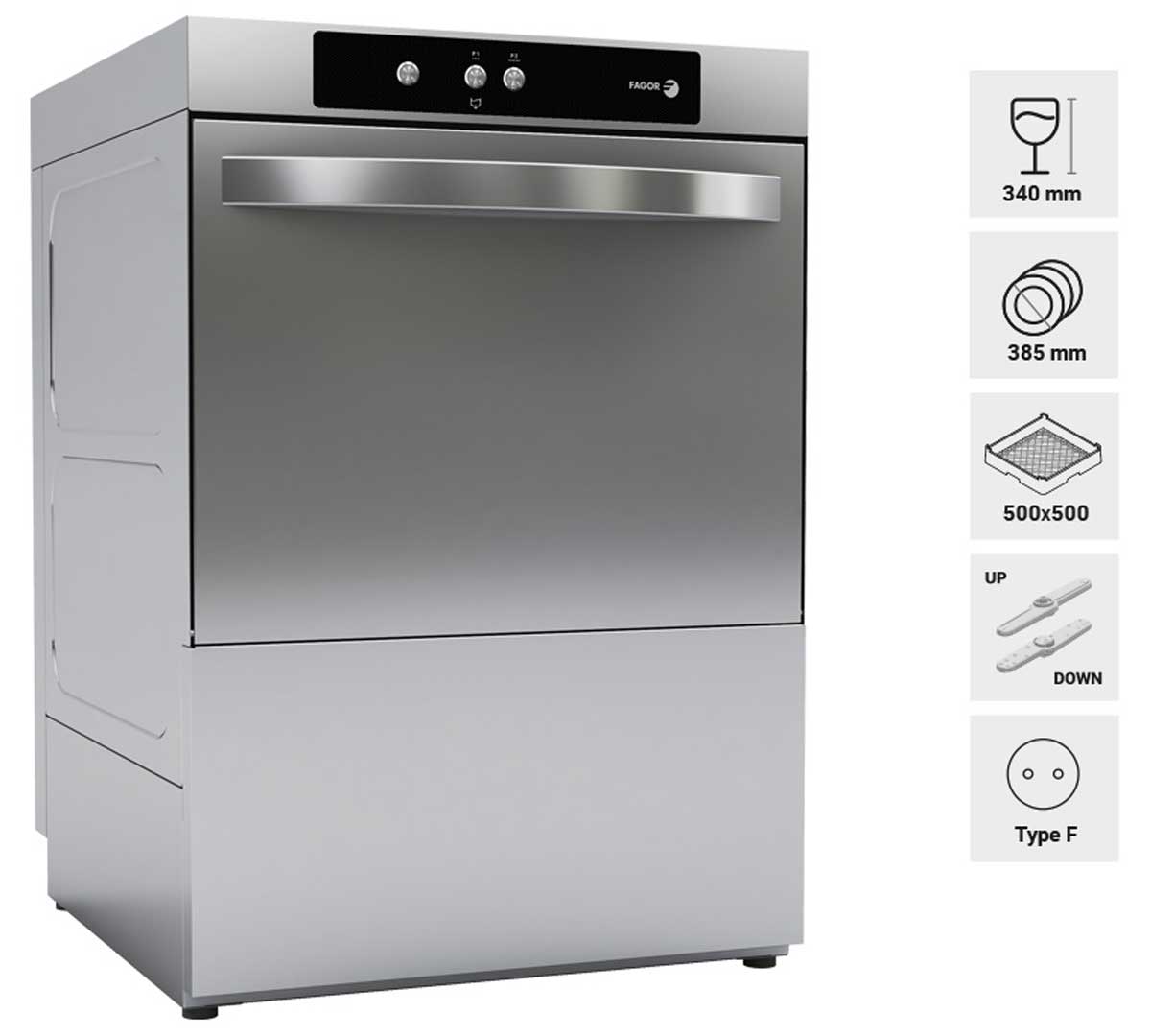 FAGOR - LAVAVAJILLAS FRONTAL CONCEPT WUC-500 - CESTA 50 x 50