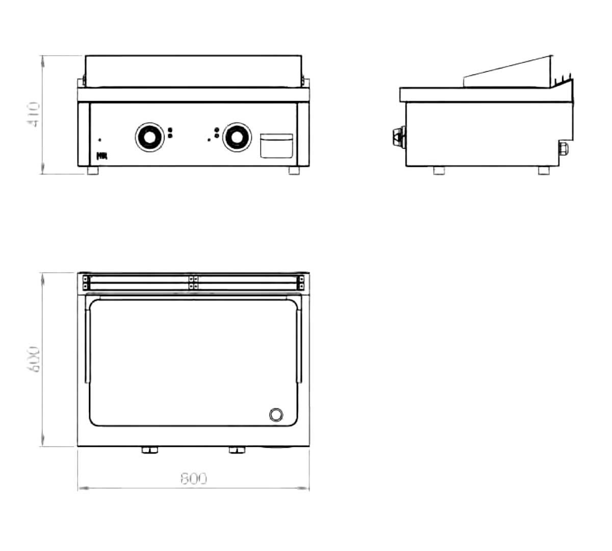FAINCA HR - S600 FRY TOP ELÉCTRICO CROMO FTE6008SCR