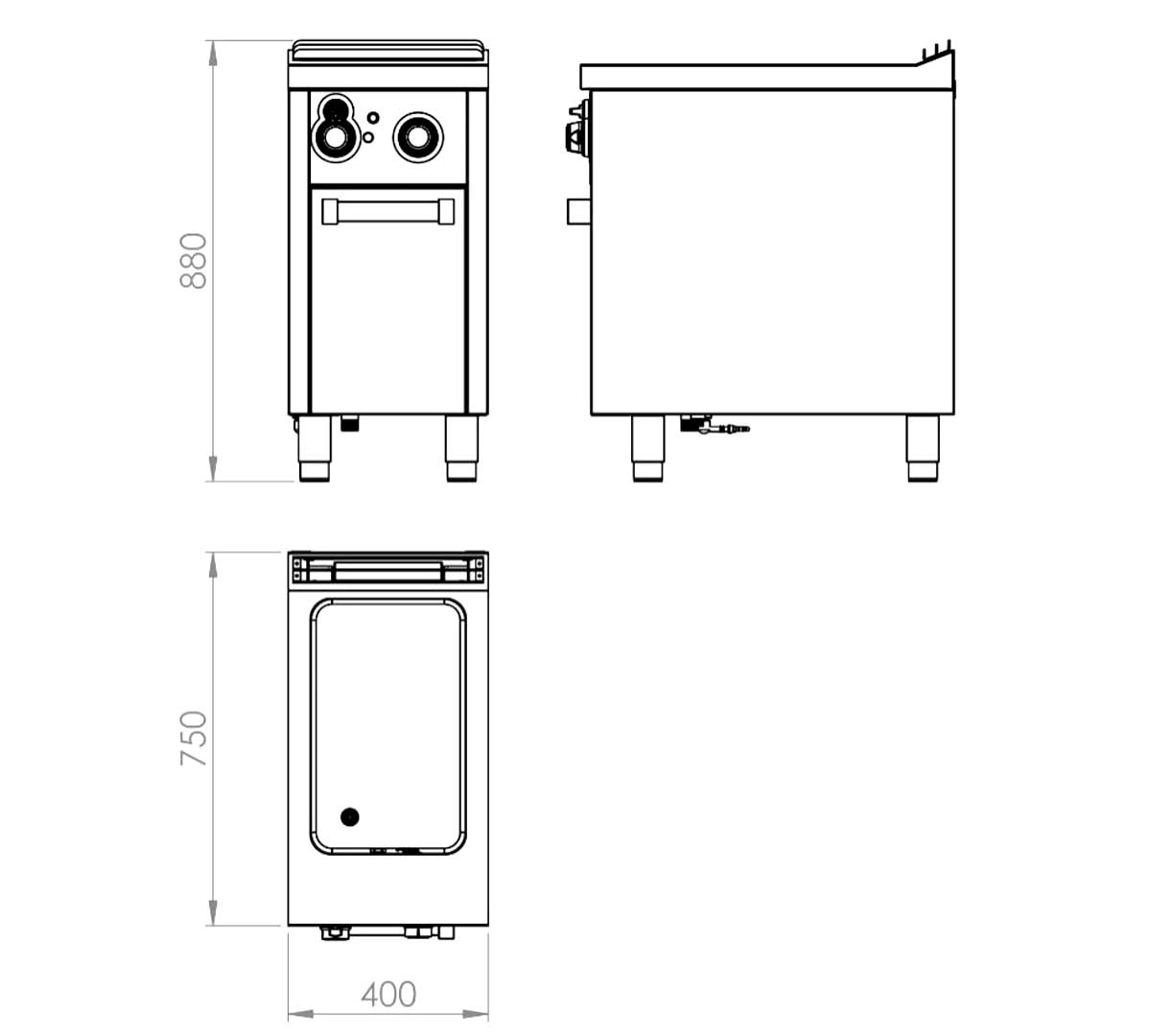 FAINCA HR - S750 BAÑO MARÍA GAS BMG7504E