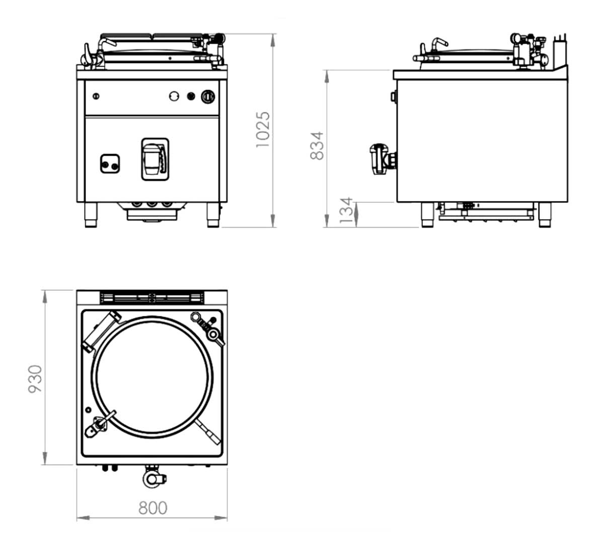 FAINCA HR - S900 MARMITA A GAS MG150L900E