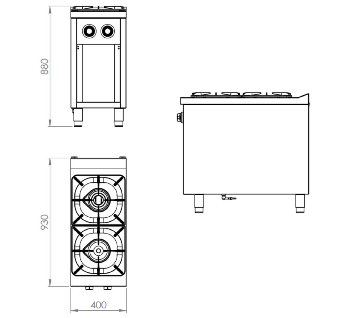FAINCA HR - S900 COCINA CON ESTANTE C2F900E