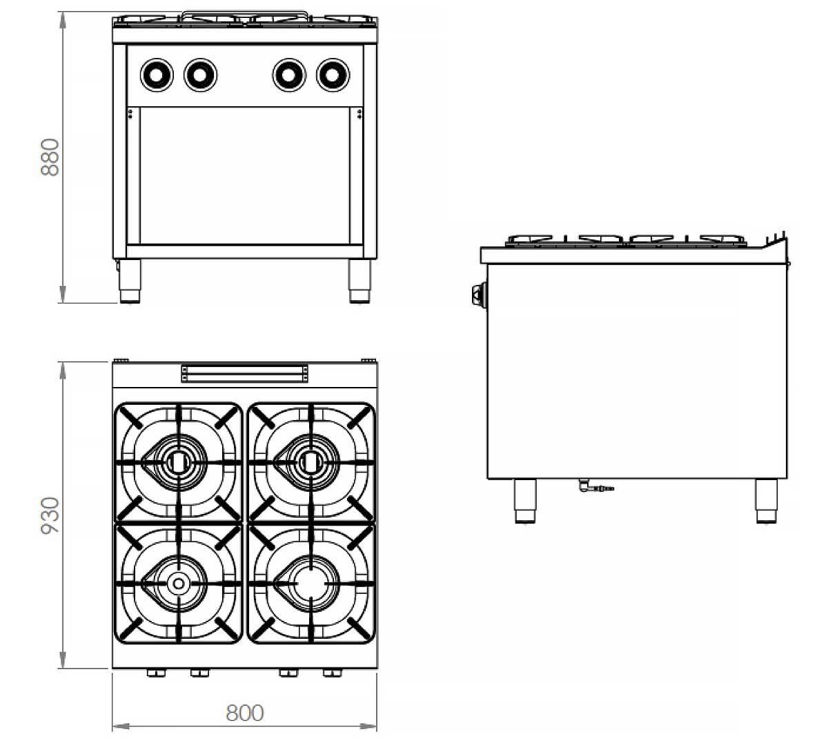 FAINCA HR - S900 COCINA CON ESTANTE C4F900E