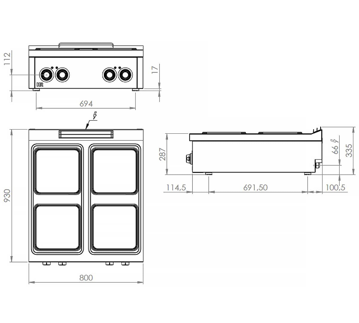 FAINCA HR - S900 COCINA SOBREMESA CE4P900S