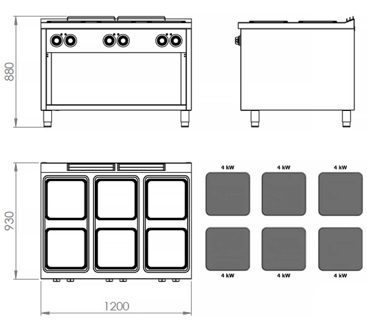 FAINCA HR - S900 COCINA CON ESTANTE CE6P900E