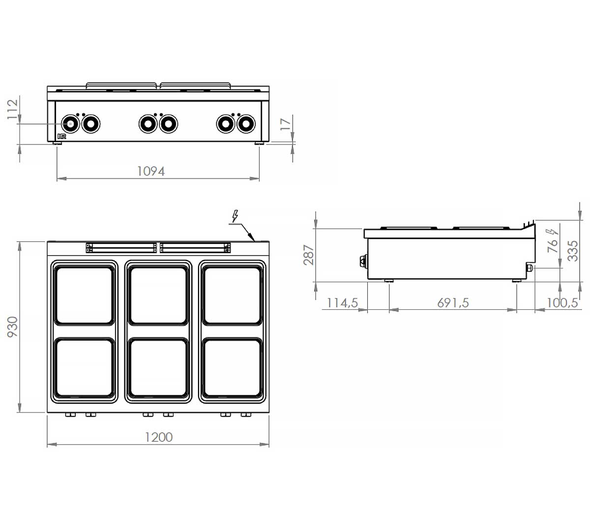 FAINCA HR - S900 COCINA SOBREMESA CE6P900S