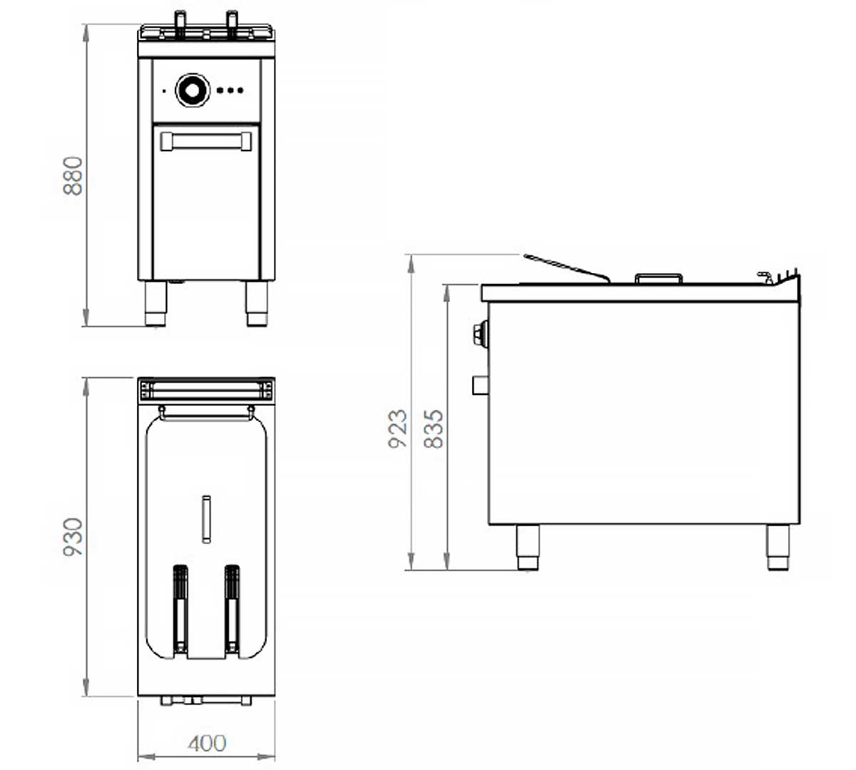 FAINCA HR - S900 FREIDORA ELÉCTRICA CON ESTANTE FD22L