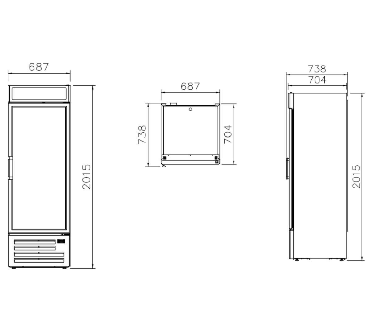 INFRICO - ARMARIO EXPOSITOR CONGELADOR NEC501FV