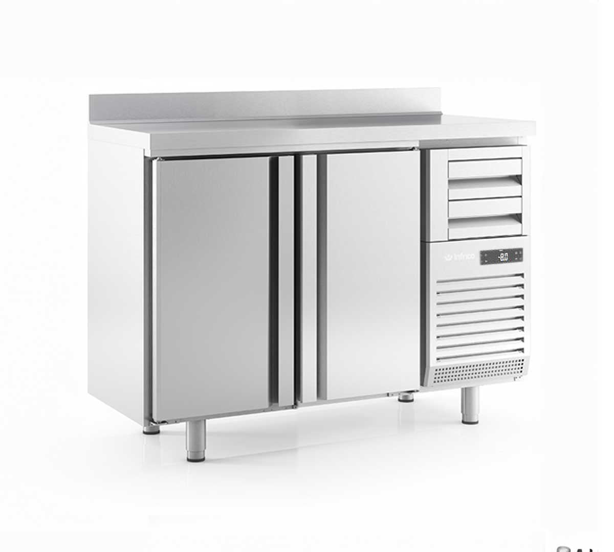 INFRICO - MESA REFRIGERADA FRENTE MOSTRADOR 2 PUERTAS FMPP 1500 II