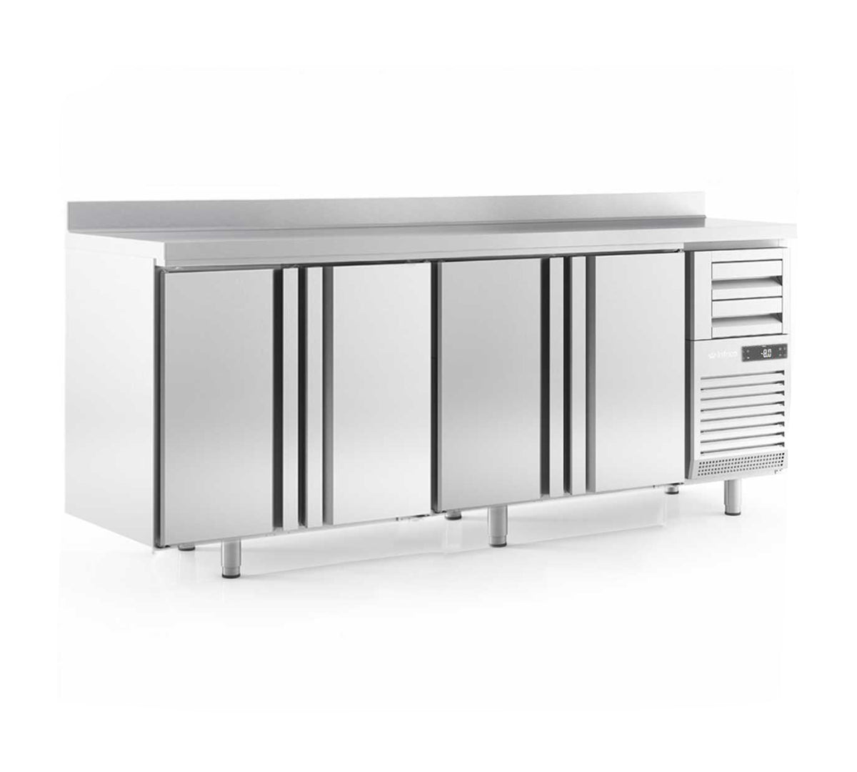 INFRICO - MESA REFRIGERADA FRENTE MOSTRADOR 4 PUERTAS FMPP 2500 II