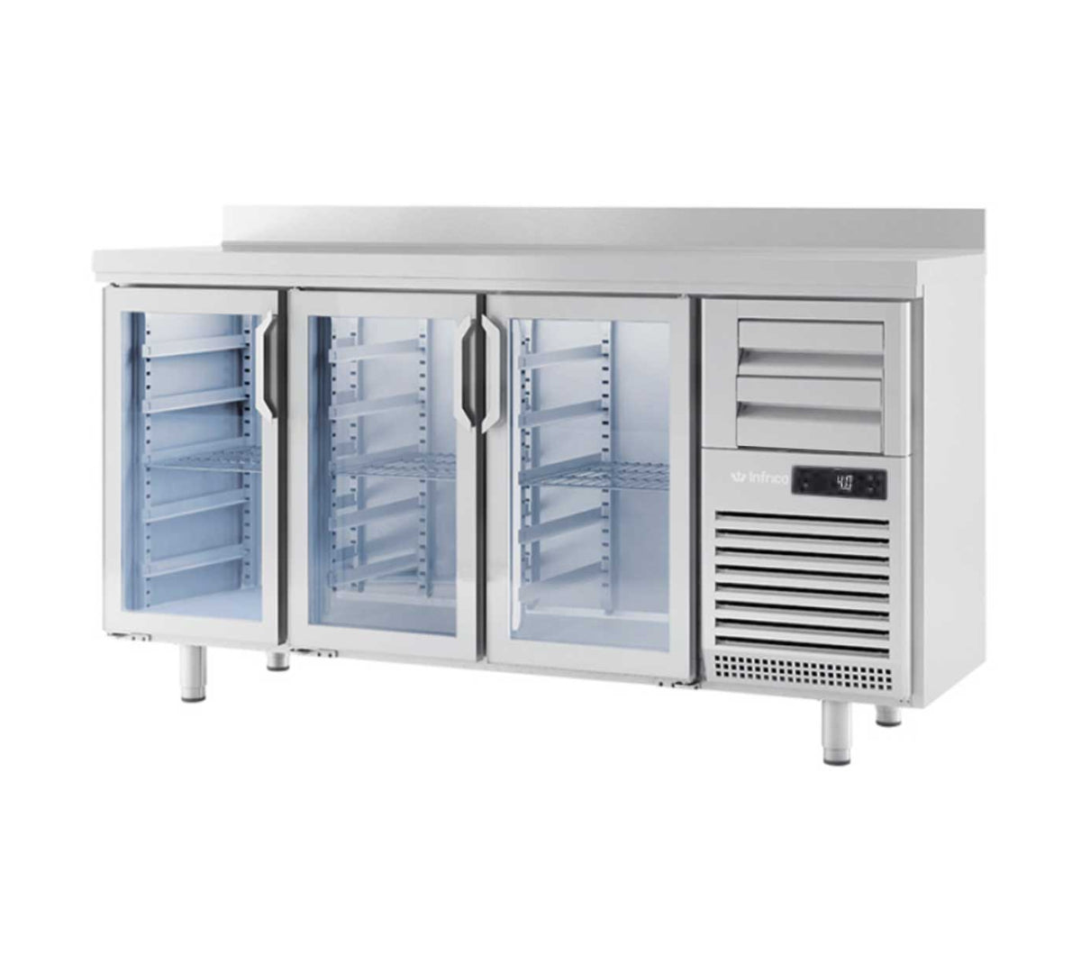 INFRICO - MESA REFRIGERADA FRENTE MOSTRADOR 2 PUERTAS FMPP 1500 CR