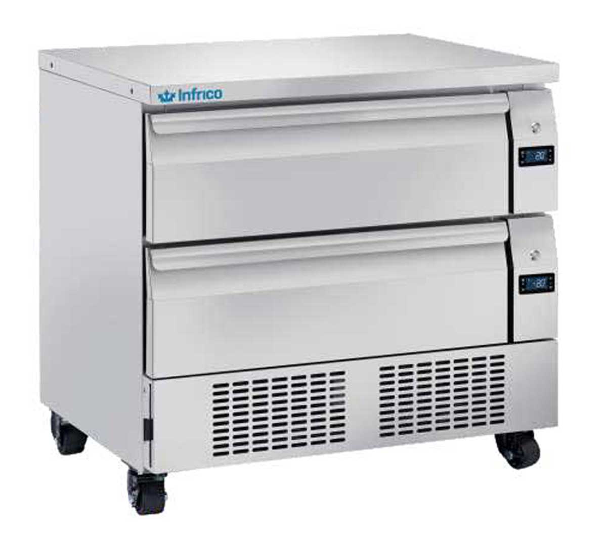 INFRICO - MESA CON 2 CAJONES GN 1/1 DOBLE TEMPERATURA DTCF 92