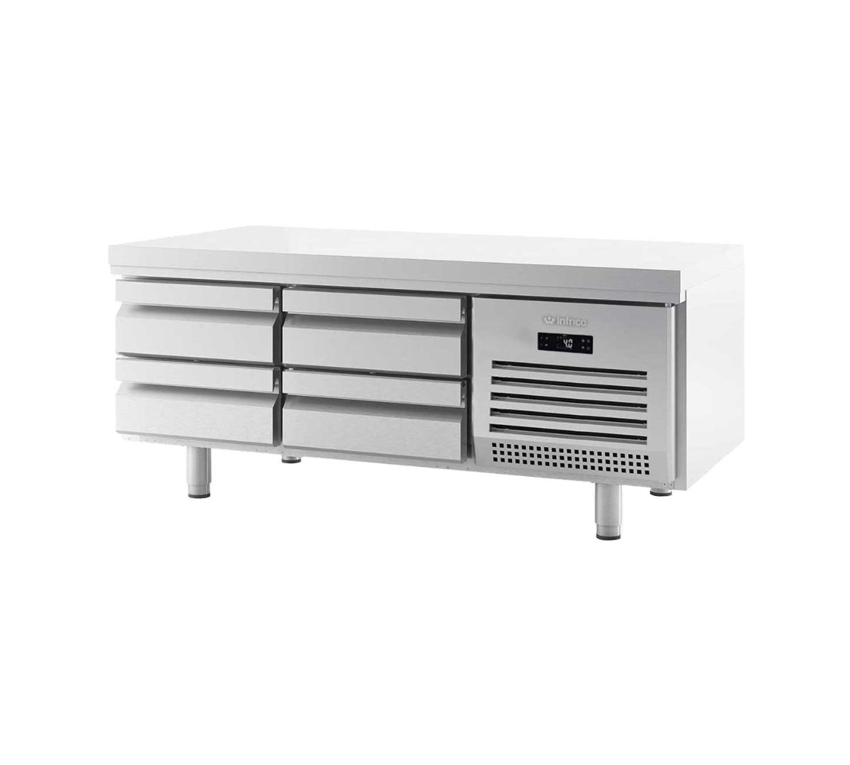 INFRICO - MESA DE CONGELACIÓN GASTRONORM GN 1/1 BAJA 4 CAJONES MSG 1400 BT