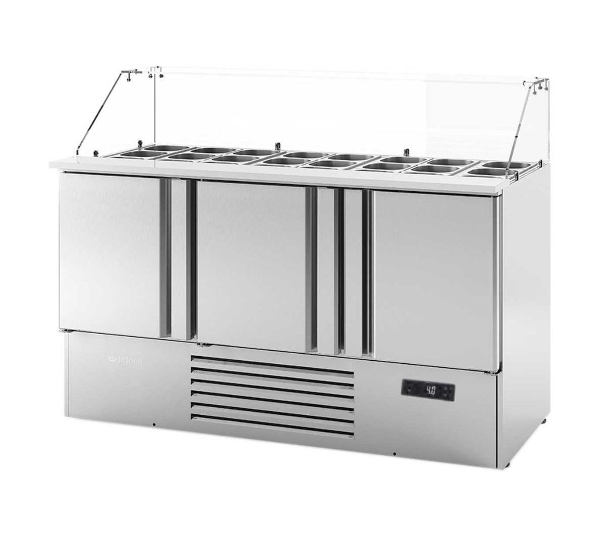 INFRICO - MESA REFRIGERADA ENSALADAS 3 PUERTAS SERIE 700 GN 1/1 ME1003KB