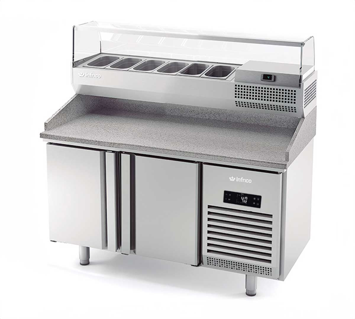 INFRICO - MESA REFRIGERADA PIZZA SERIE 700 2 PUERTAS GN 1/1 MPG1490