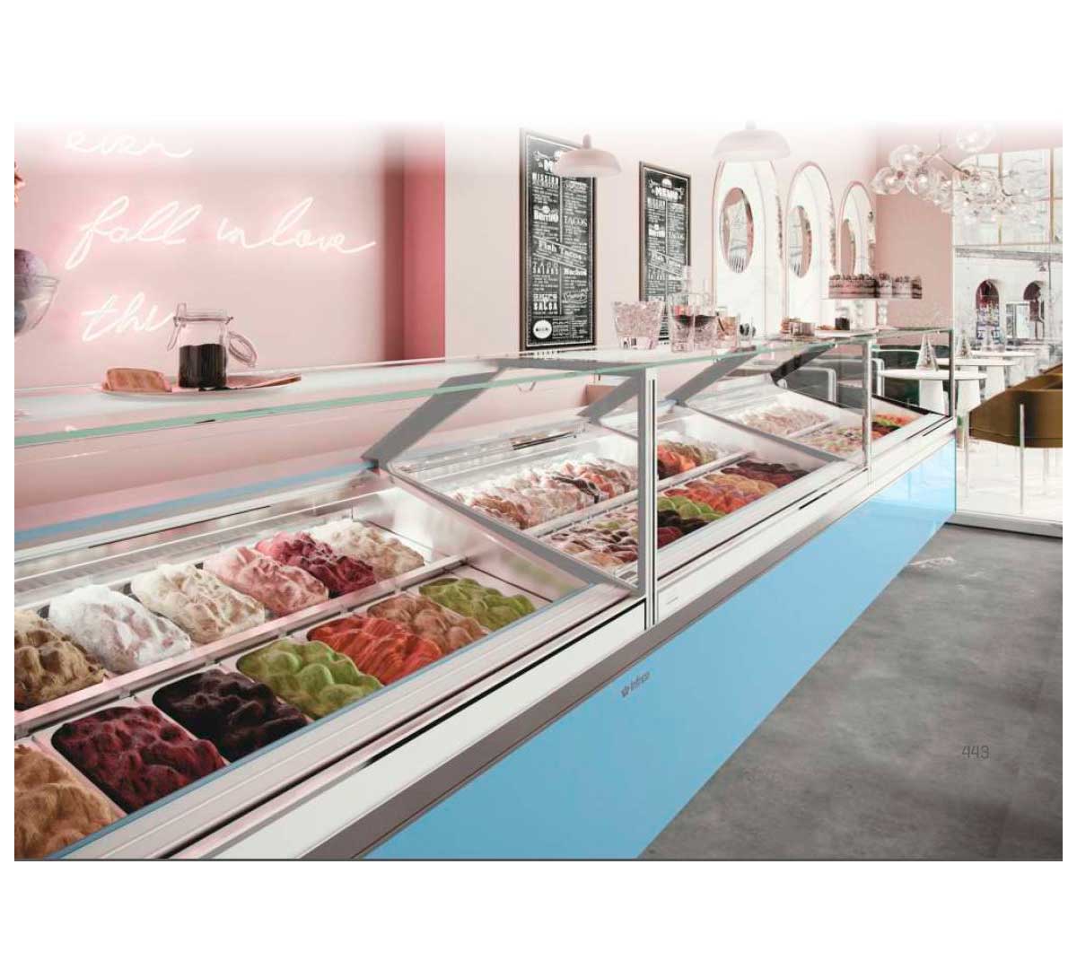 INFRICO VITRINA EXPOSITORA HELADOS CORAL VCB15UH