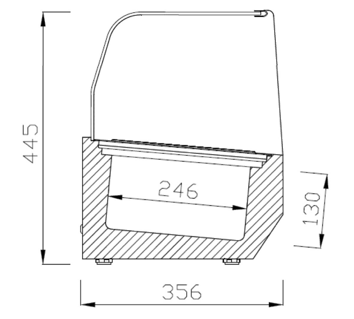 INFRICO VITRINA EXPOSITORA INGREDIENTES CRISTAL VIP - CUBETAS 1/4