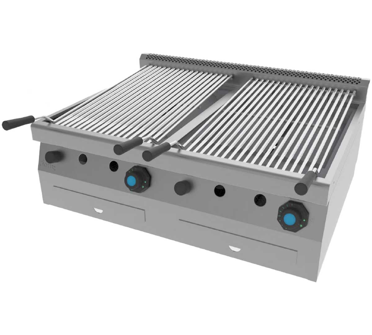 JEMI – SPG60/2 PARRILLA A GAS AGUA SERIE 600 SOBREMESA – 4 QUEMADORES