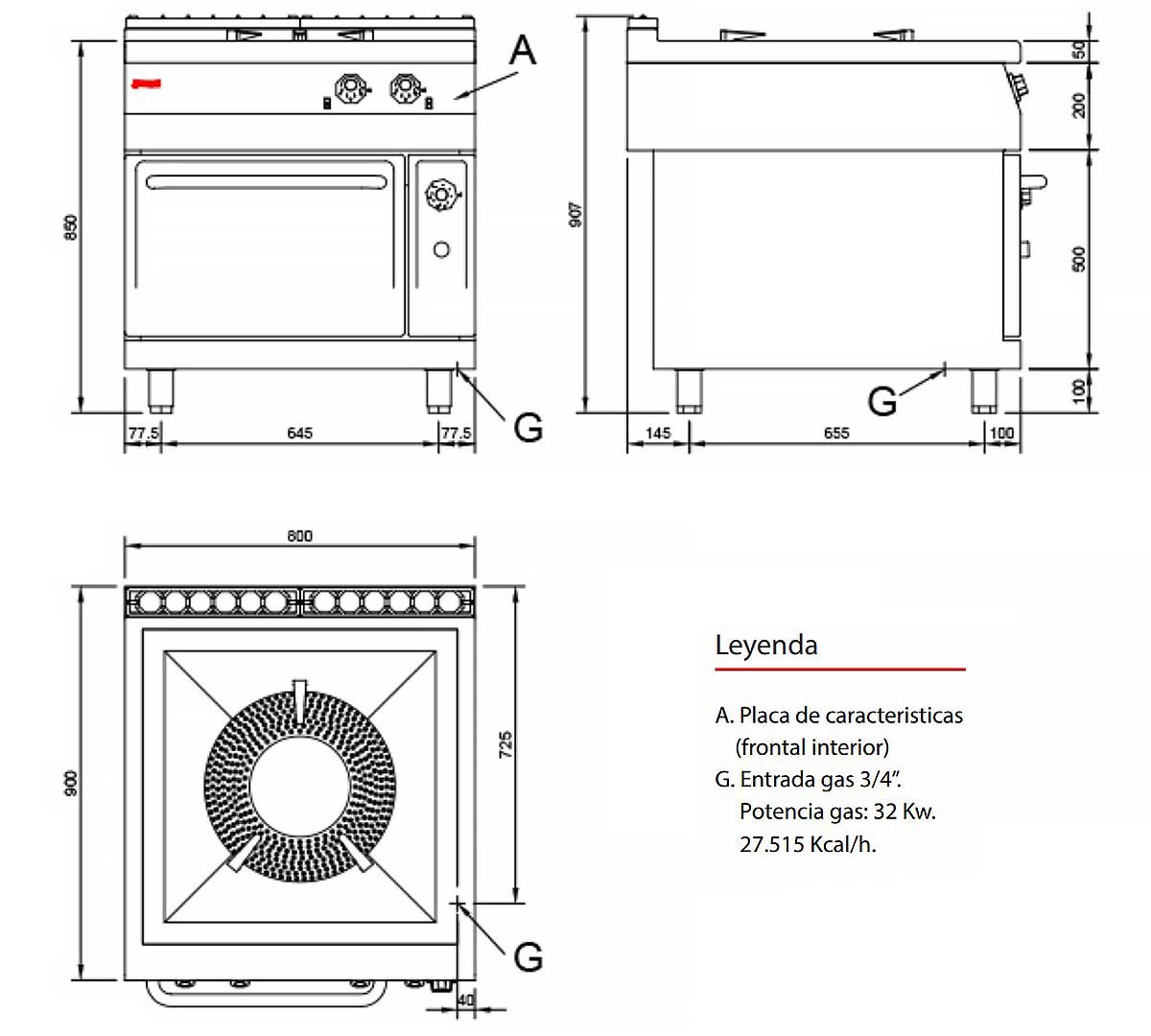 JEMI - PAELLERO SERIE 900 + HORNO P91