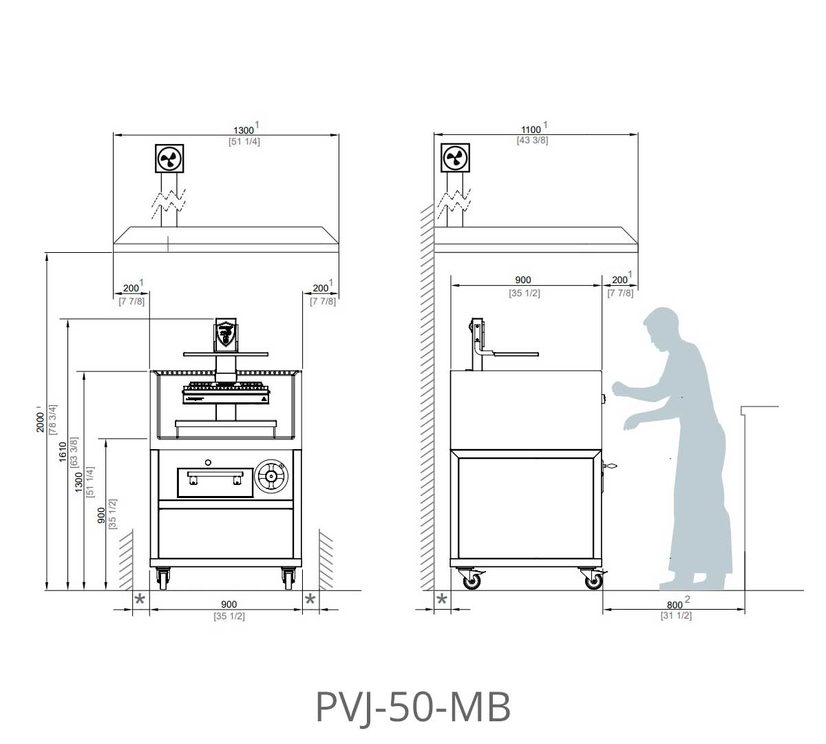 JOSPER – PVJ-50-MB PARRILLA VASCA ANCHO 90
