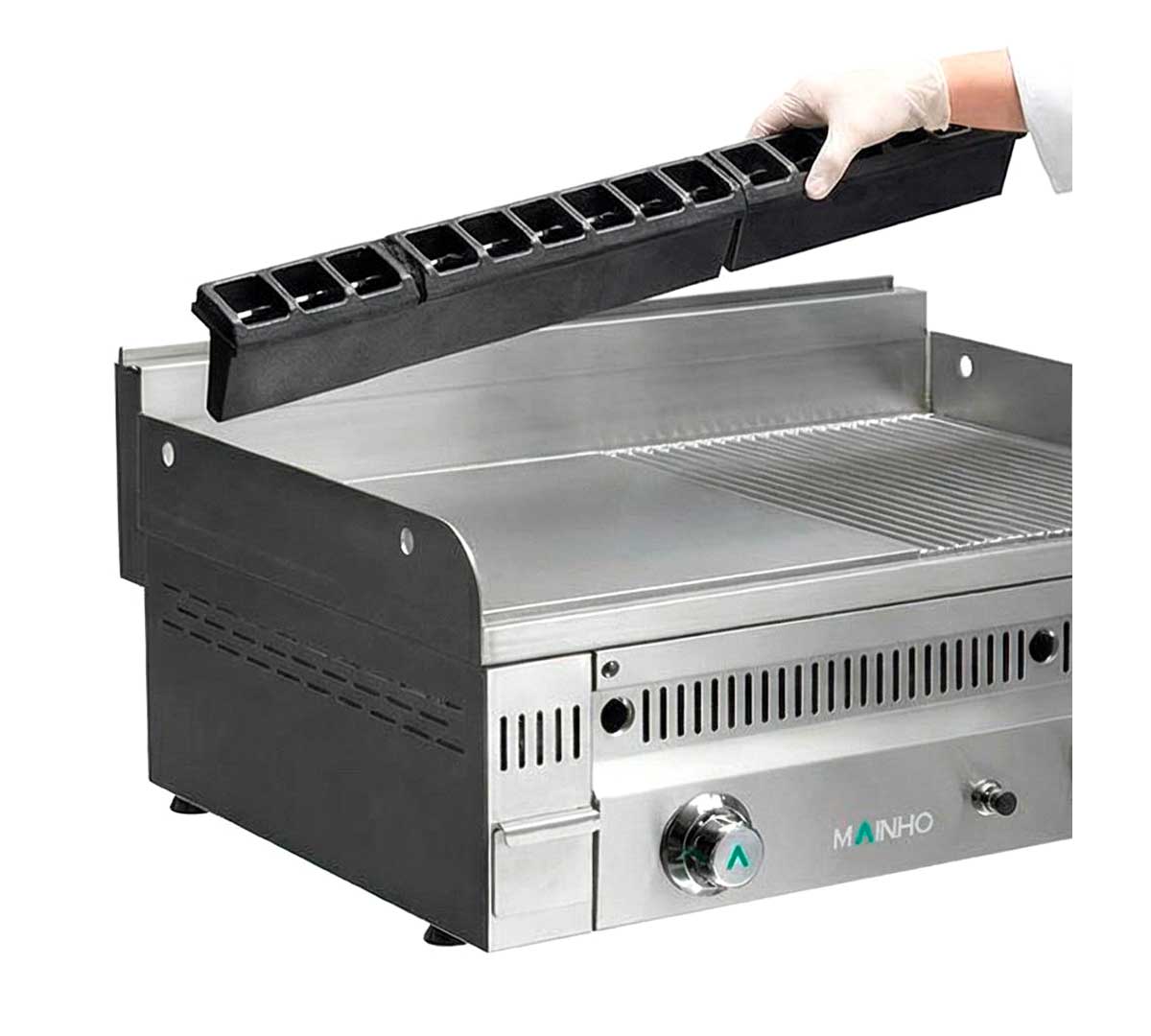 MAINHO - FRY TOP PLR-120 N SERIE EURO-SNACK PLACA MIXTA