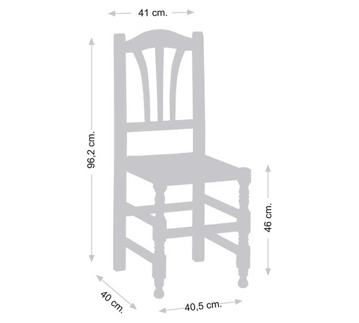 MUEBLES ROMERO - SILLA 12 MADERA