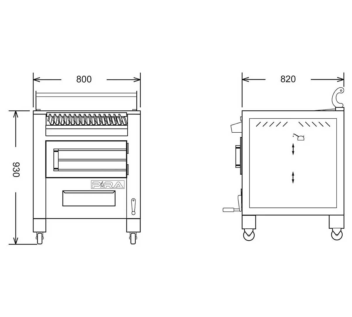 PIRA - BARBACOA BRASA BBQ-M80
