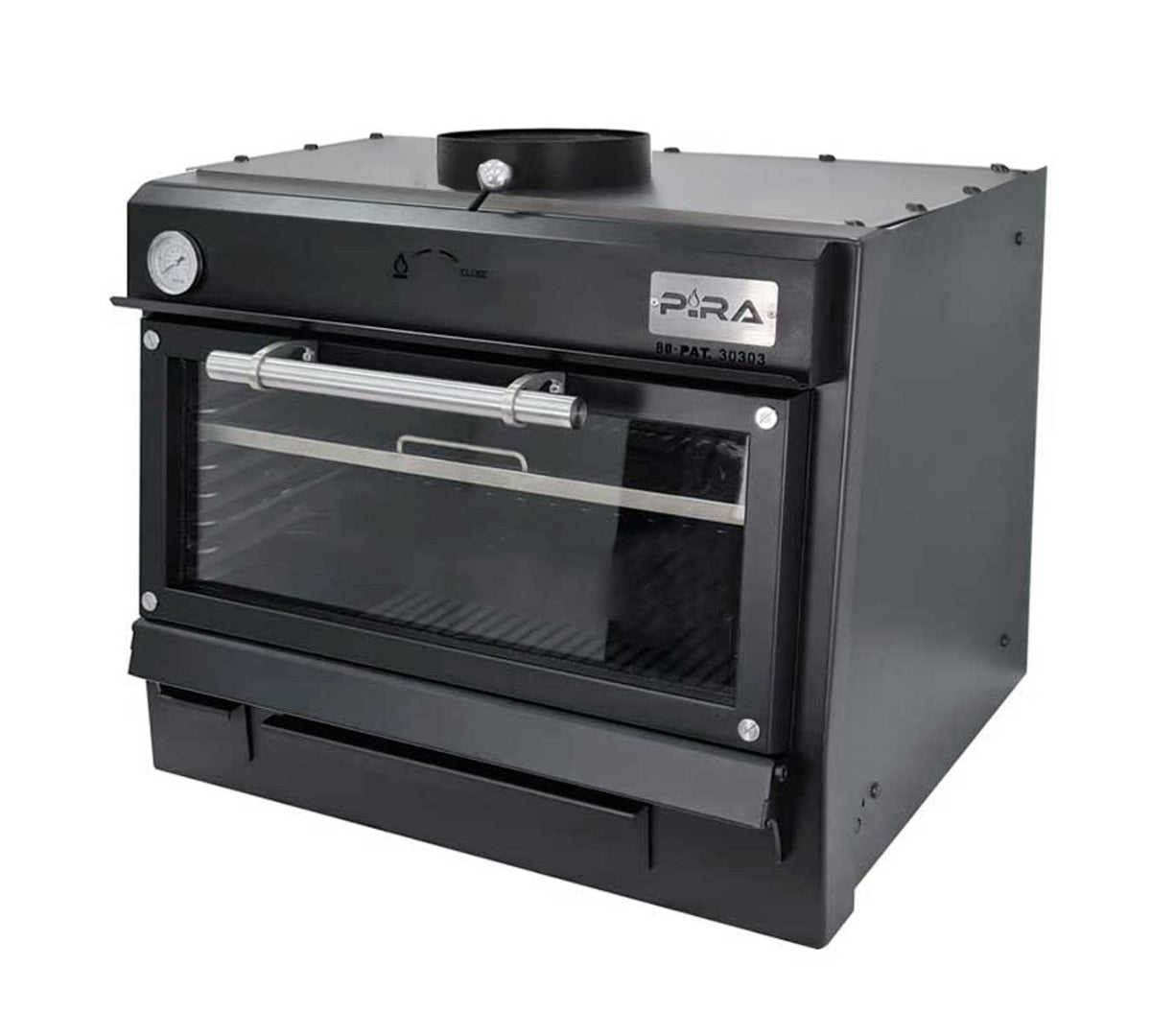 PIRA – HORNO BRASA 80 LUX BLACK AB