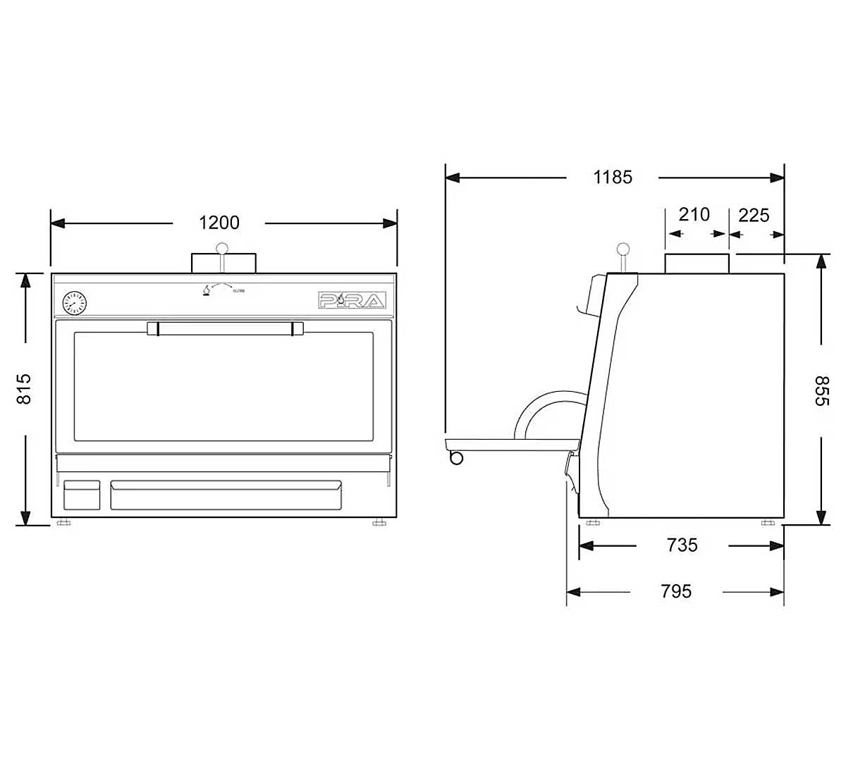 PIRA – HORNO BRASA 120 LUX SD