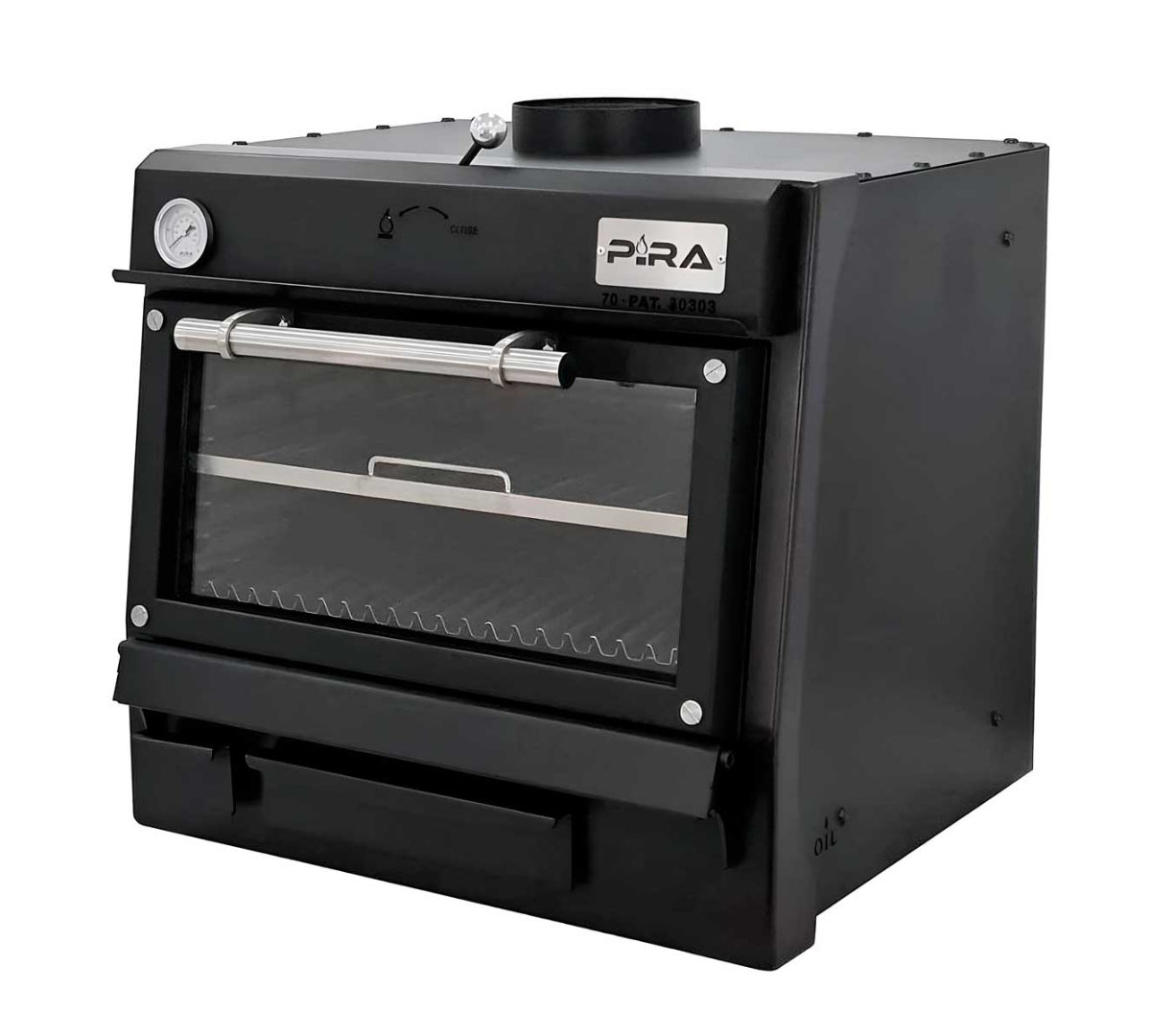 PIRA – HORNO BRASA 70 LUX BLACK AB