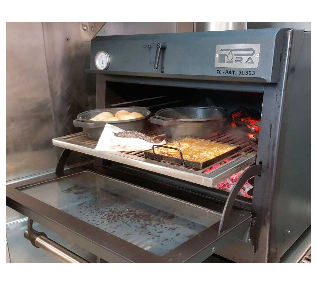 PIRA – HORNO BRASA 70 LUX BLACK AB