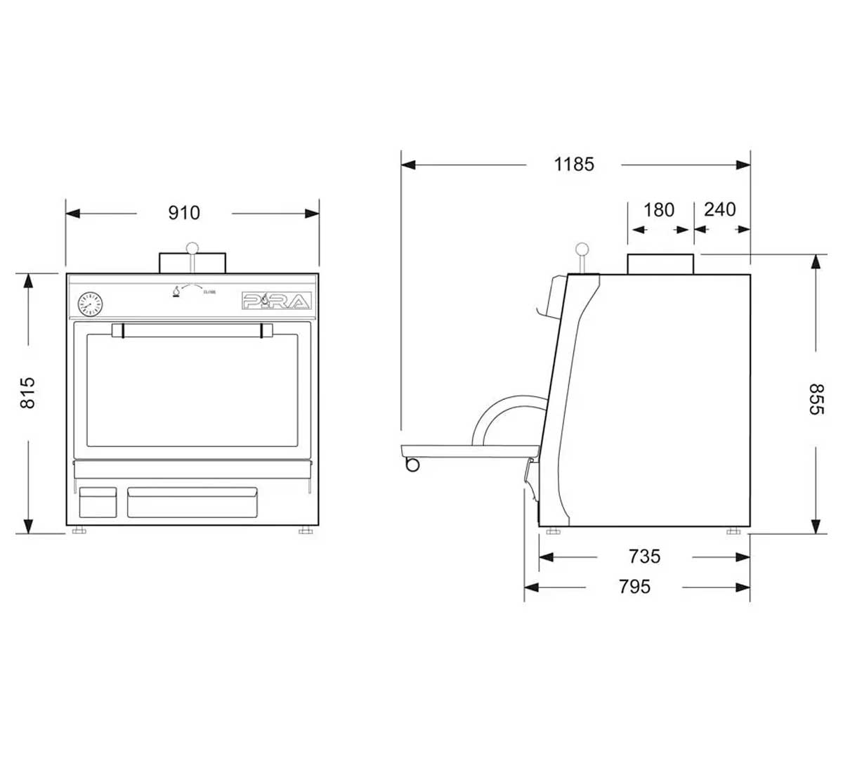 PIRA – HORNO BRASA 90D LUX