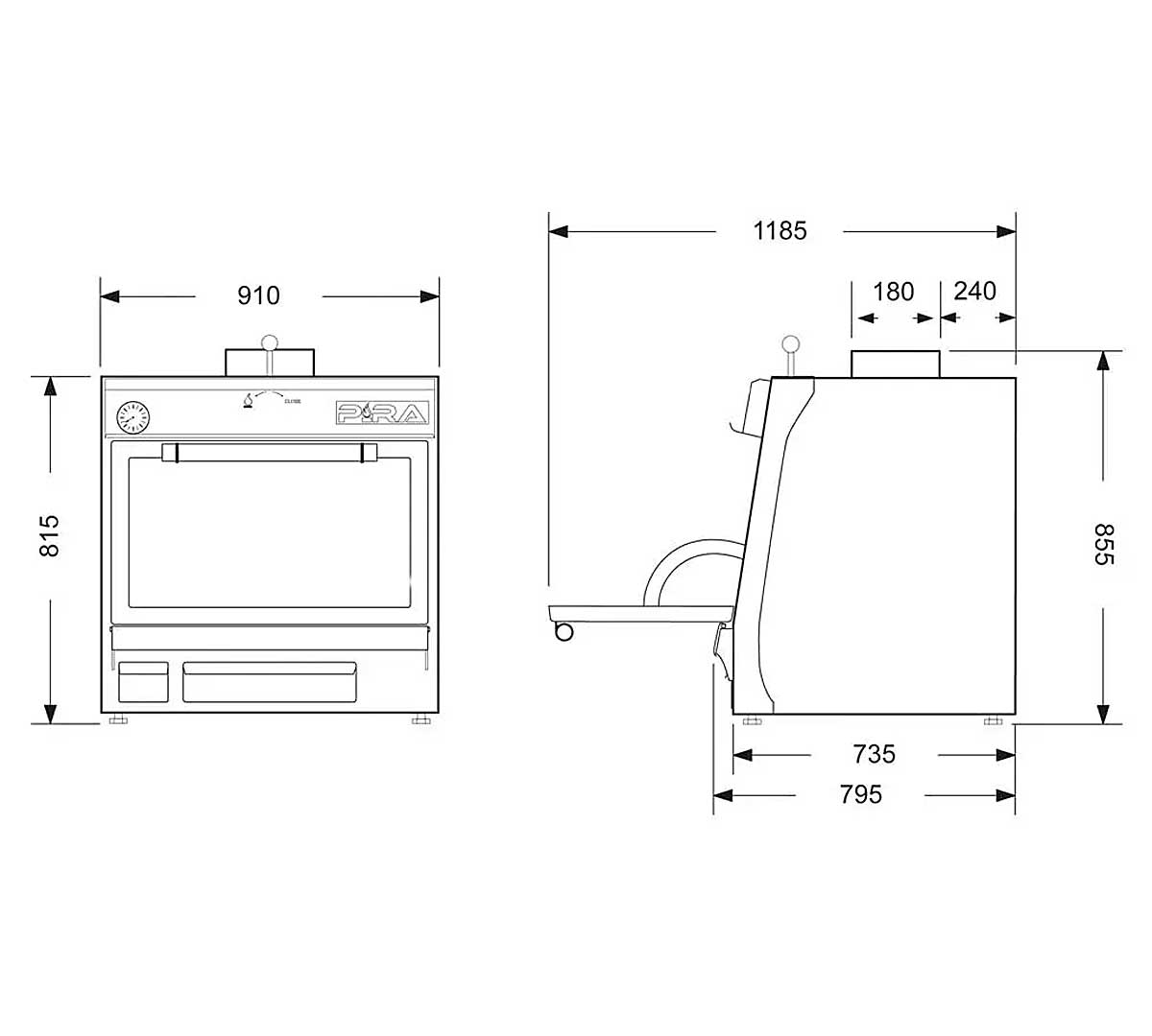 PIRA - HORNO BRASA 90 SILVER SD