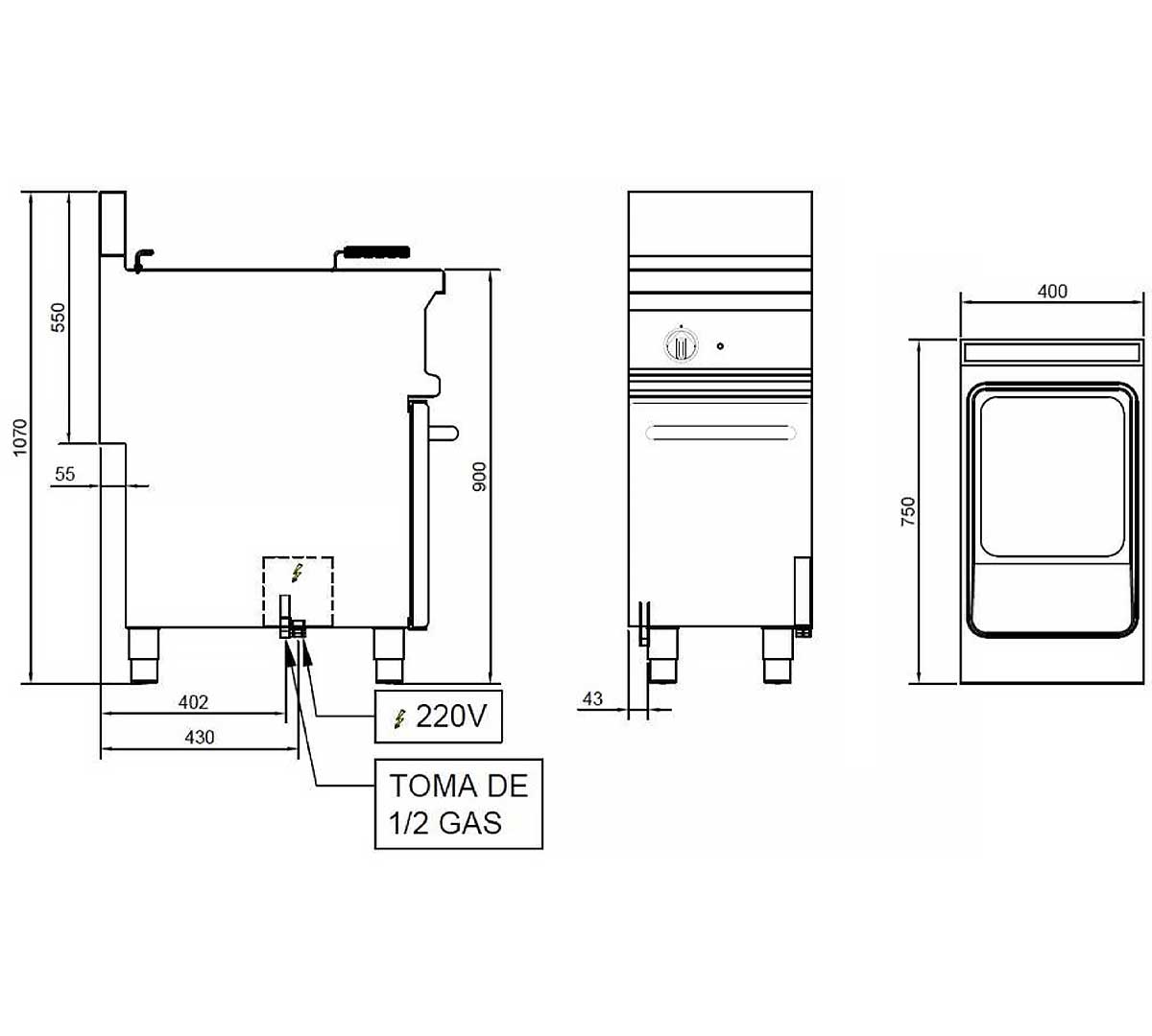 REPAGAS - S900 PRO LINE FREIDORA FGT-91