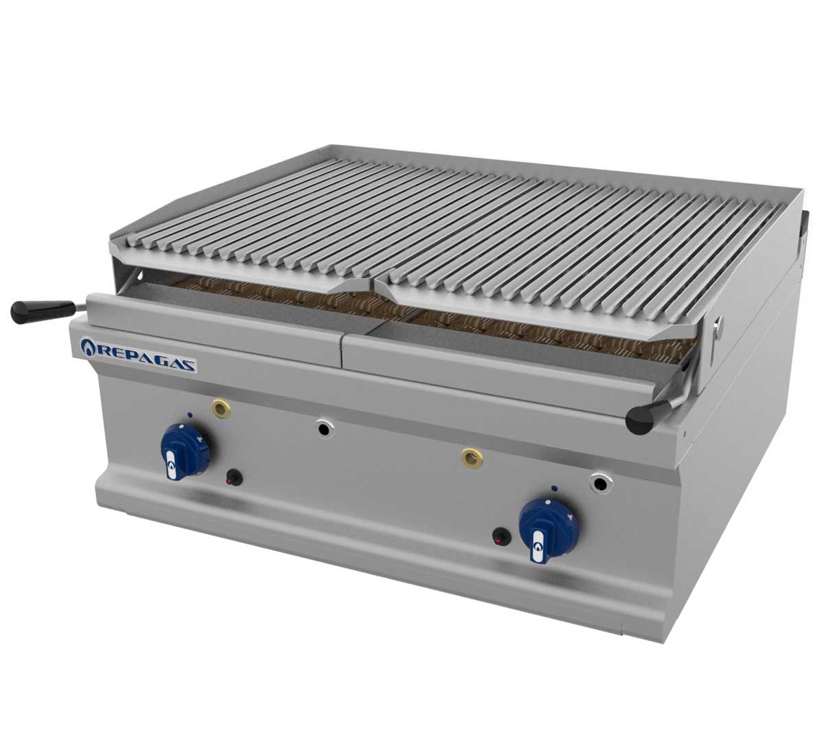 REPAGAS - BARBACOA A GAS POWER LINE SERIE 750 SOBREMESA BARG-M/72 (2 QUEMADORES)